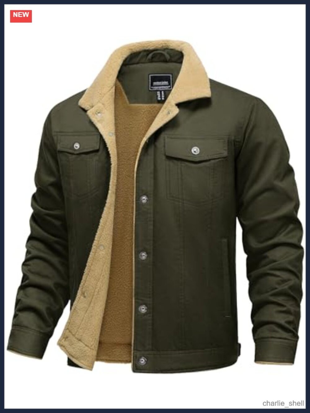 Men's Sherpa Fleece Lined Trucker Jacket Warm Winter Coat